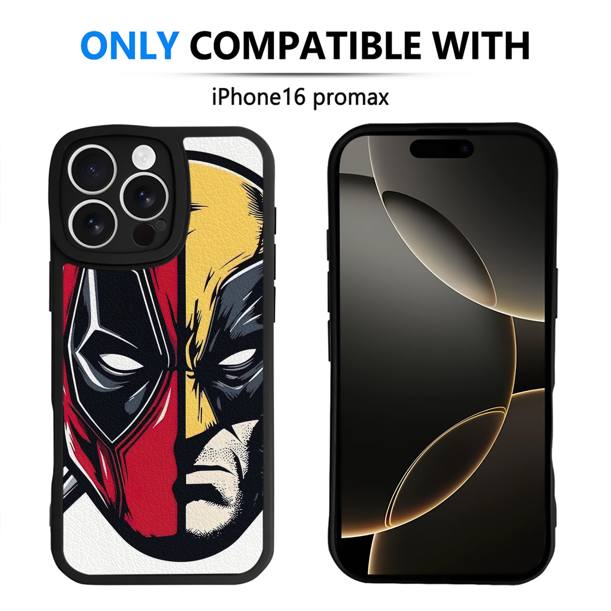 （画像用） Deadpool デッドプール 【iPhone 16シリーズ対応】シリコンスマホケース（レザー調） 材質：シリコン